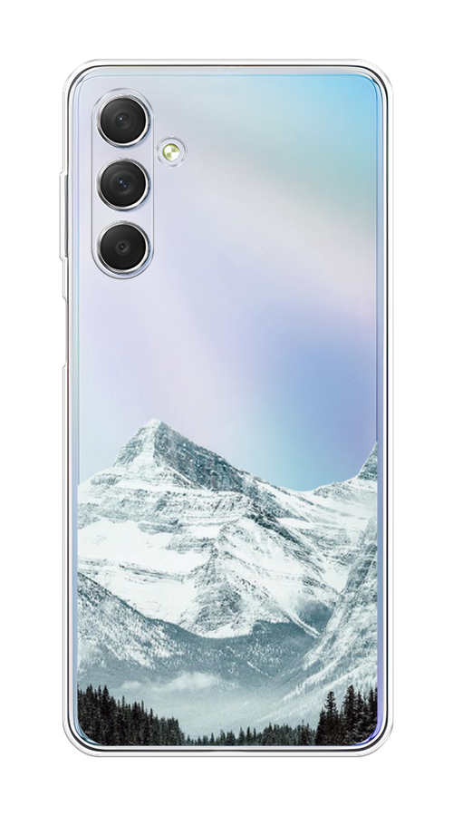 

Чехол на Samsung Galaxy M54 "Горы арт 1", Белый;зеленый, 2108250-2