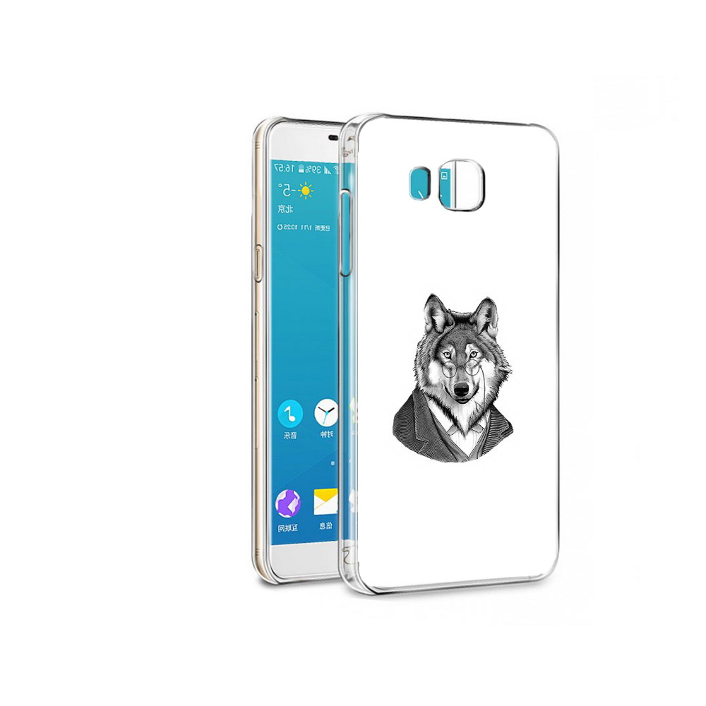 Чехол MyPads Tocco для Samsung Galaxy C7 Pro волк в пиджаке (PT74619.550.266)