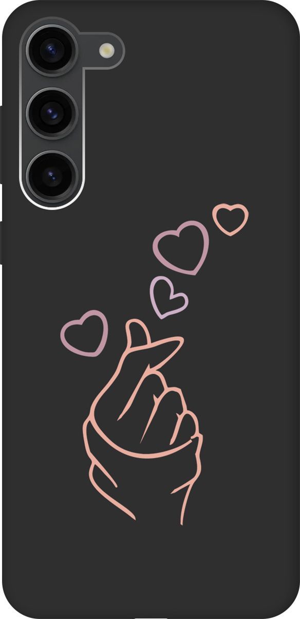 

Чехол на Samsung Galaxy S23+ с 3D принтом "K-Heart" черный, Черный;розовый, 158390