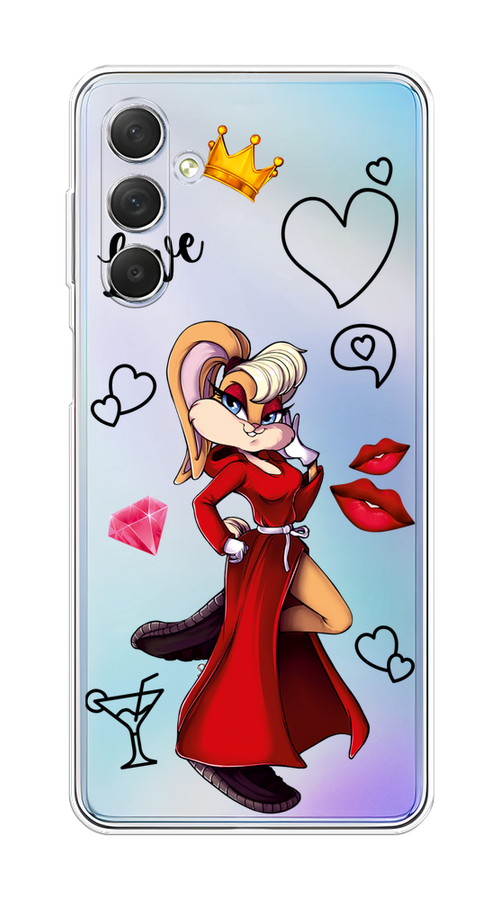 

Чехол на Samsung Galaxy M54 "Rich Lola Bunny", Красный;бежевый;оранжевый, 2108250-6