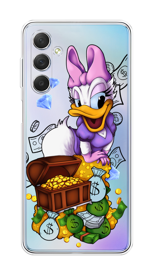 

Чехол на Samsung Galaxy M54 "Rich Daisy Duck", Коричневый;белый;фиолетовый, 2108250-6