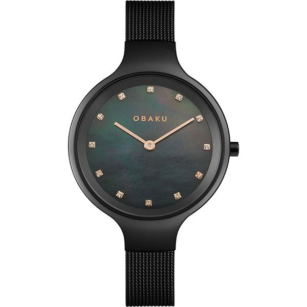 фото Наручные часы женские obaku v173lxbbmb черные