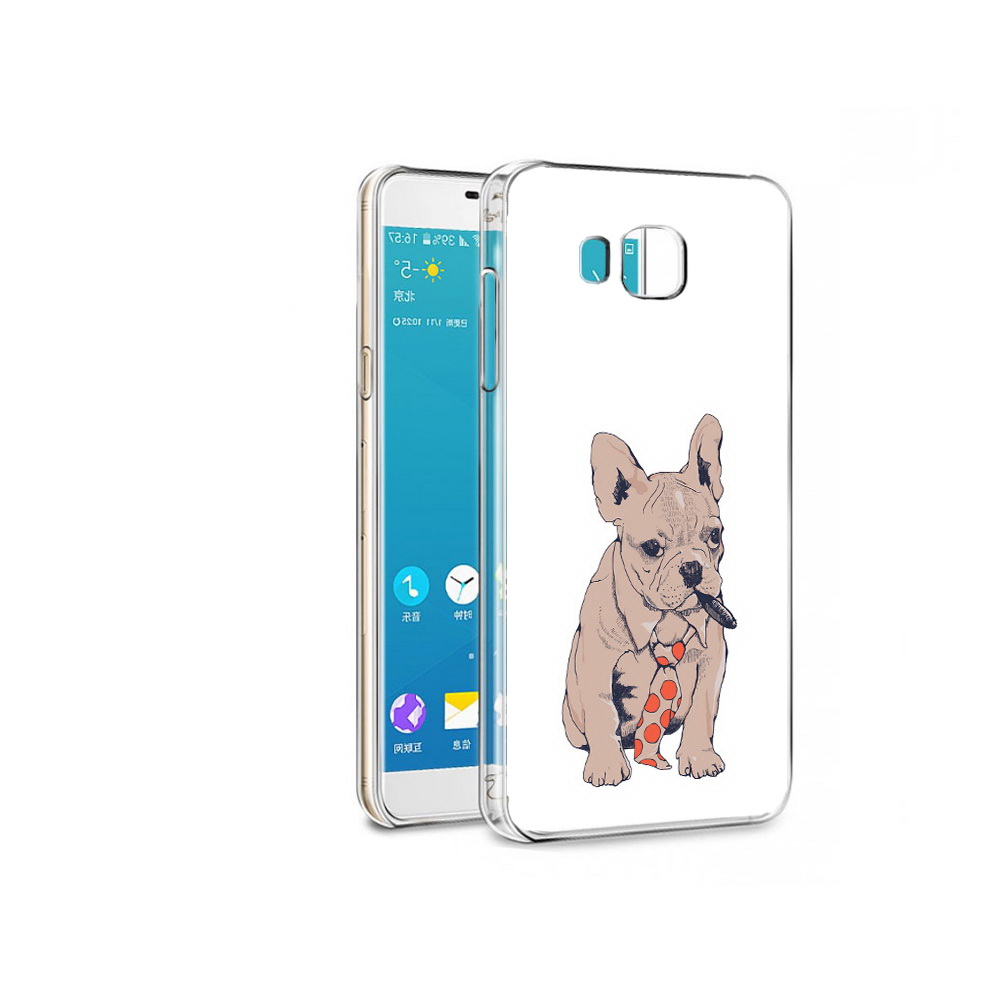 

Чехол MyPads Tocco для Samsung Galaxy C7 Pro бульдог с сигарой (PT74619.550.250), Прозрачный, Tocco