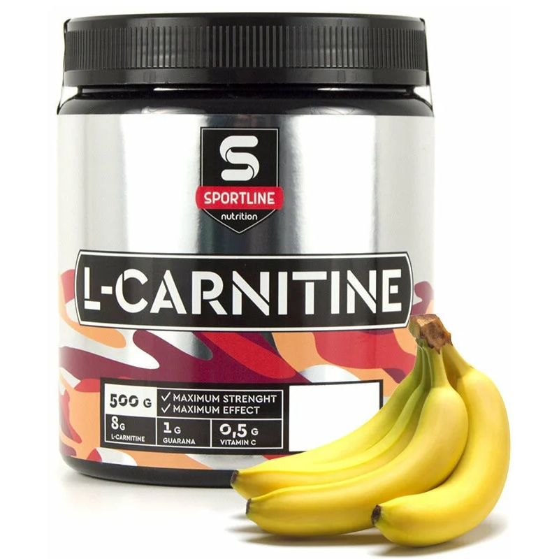 Л-карнитин L-Carnitine Powder Sportline Nutrition 500 гр. банан