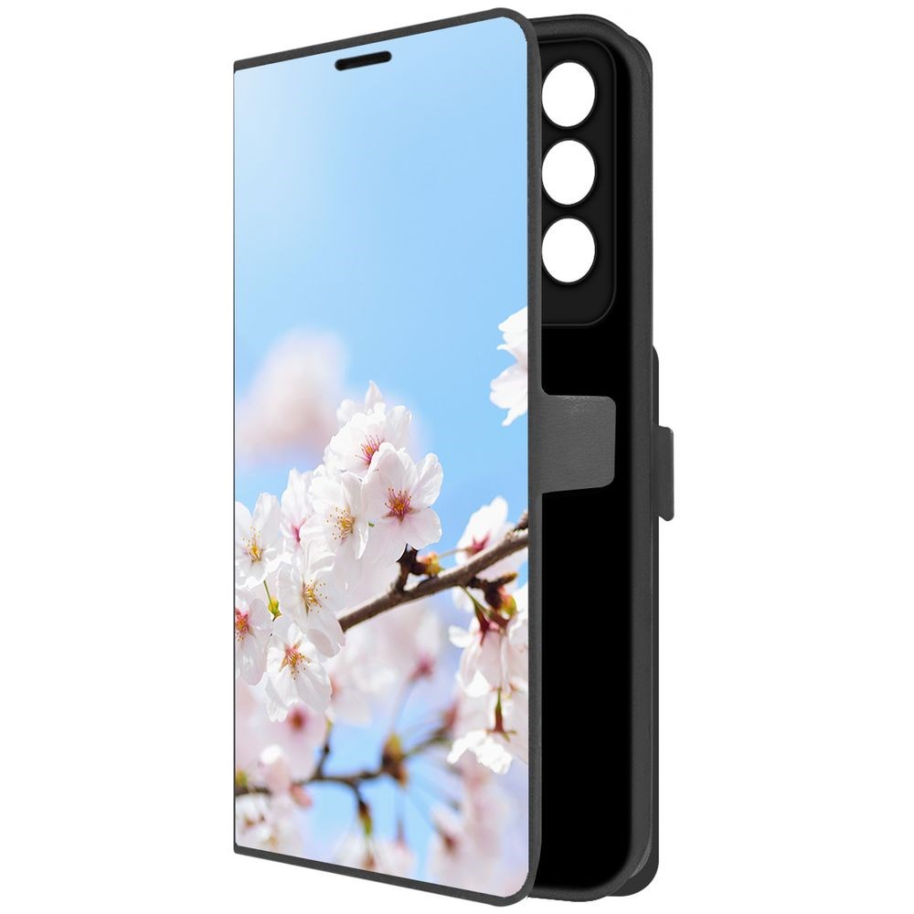 

Чехол-книжка Krutoff Eco Book для Vivo V27e Цветение (черный)