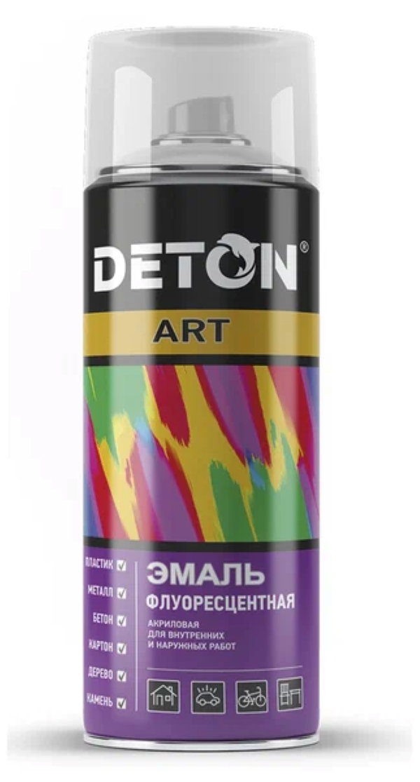 

Краска Флуоресцентная Желтая Deton Art (Аэр.) 520Мл., Желтый