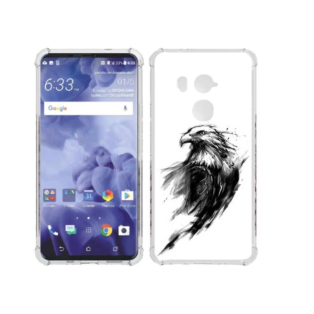 

Чехол MyPads Tocco для HTC U11 Plus чб птица, Прозрачный, Tocco