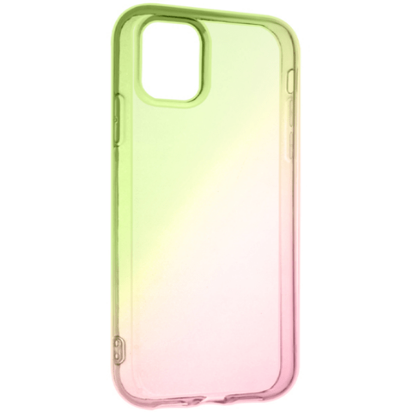 фото Чехол iphone 12 pro max rainbow 2, зеленый-розовый nobrand