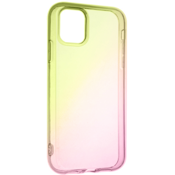 фото Чехол iphone 12 pro max rainbow 2, желтый-розовый nobrand