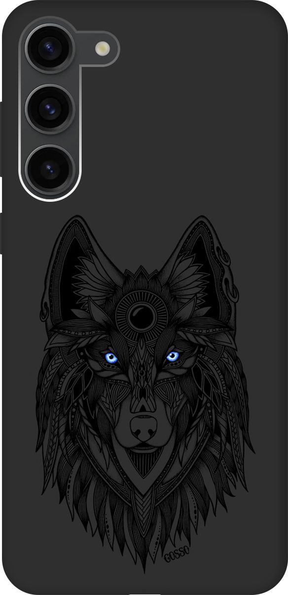 

Чехол на Samsung Galaxy S23+ с 3D принтом "Grand Wolf" черный, Черный;голубой, 158390