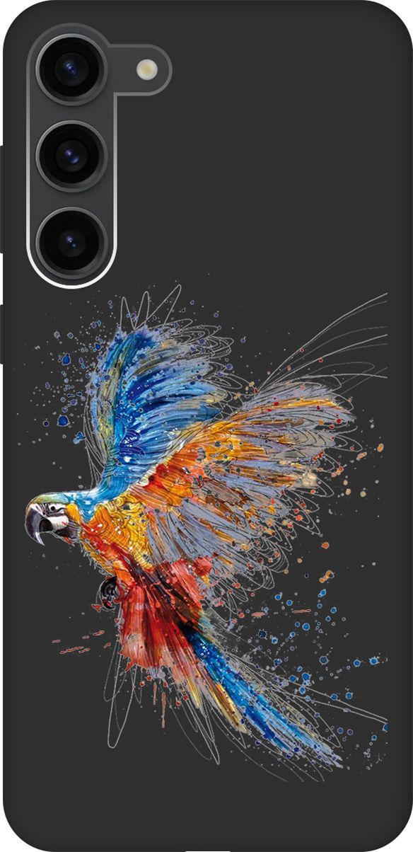 

Чехол на Samsung Galaxy S23+ с 3D принтом "Colorful Parrot" черный, Черный;красный, 158390