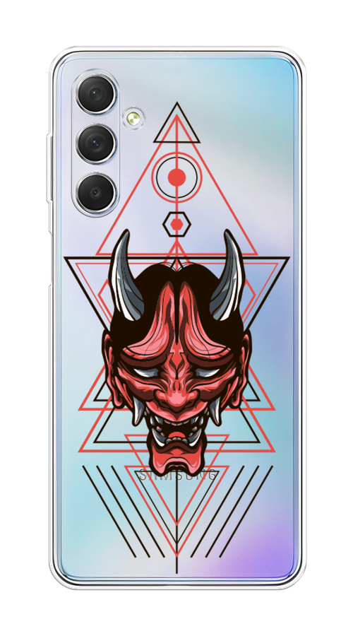 

Чехол на Samsung Galaxy M54 "Hanya Oni mask", Серый;красный;черный, 2108250-4