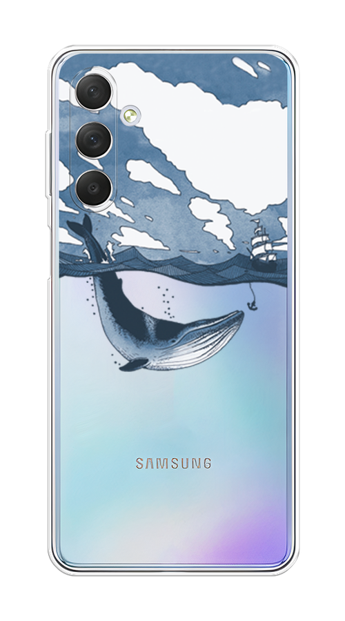 

Чехол на Samsung Galaxy M54 "Большой кит", Синий, 2108250-1