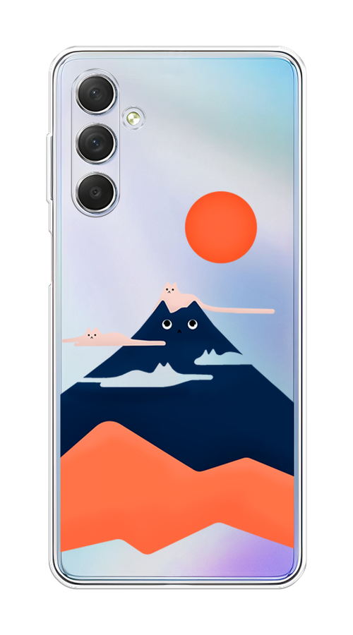 

Чехол на Samsung Galaxy M54 "Кот-гора", Черный;оранжевый, 2108250-4