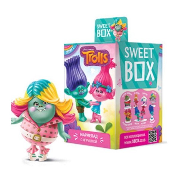 фото Мармелад sweet box trolls с игрушкой 10 г