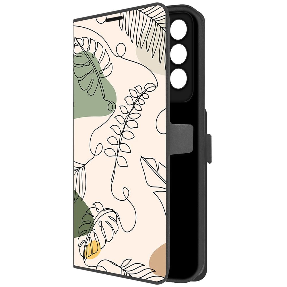 

Чехол-книжка Krutoff Eco Book для Vivo T2 Линия весны (черный)