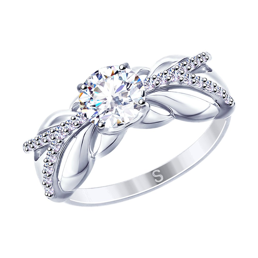 

Кольцо из серебра с фианитом р. 16 Diamant 94-110-01220-1, 94-110-01220-1