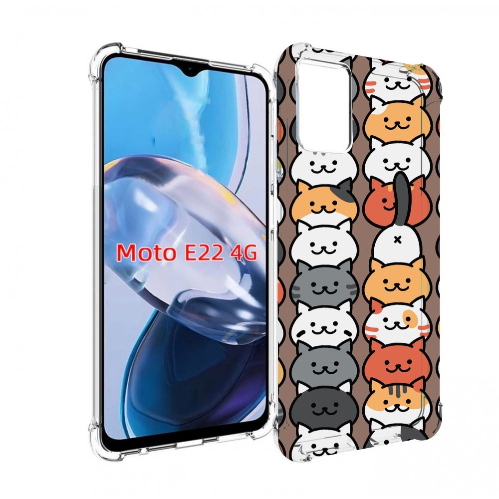 

Чехол MyPads Найди-кота для Motorola Moto E22 4G / E22i 4G, Прозрачный, Tocco