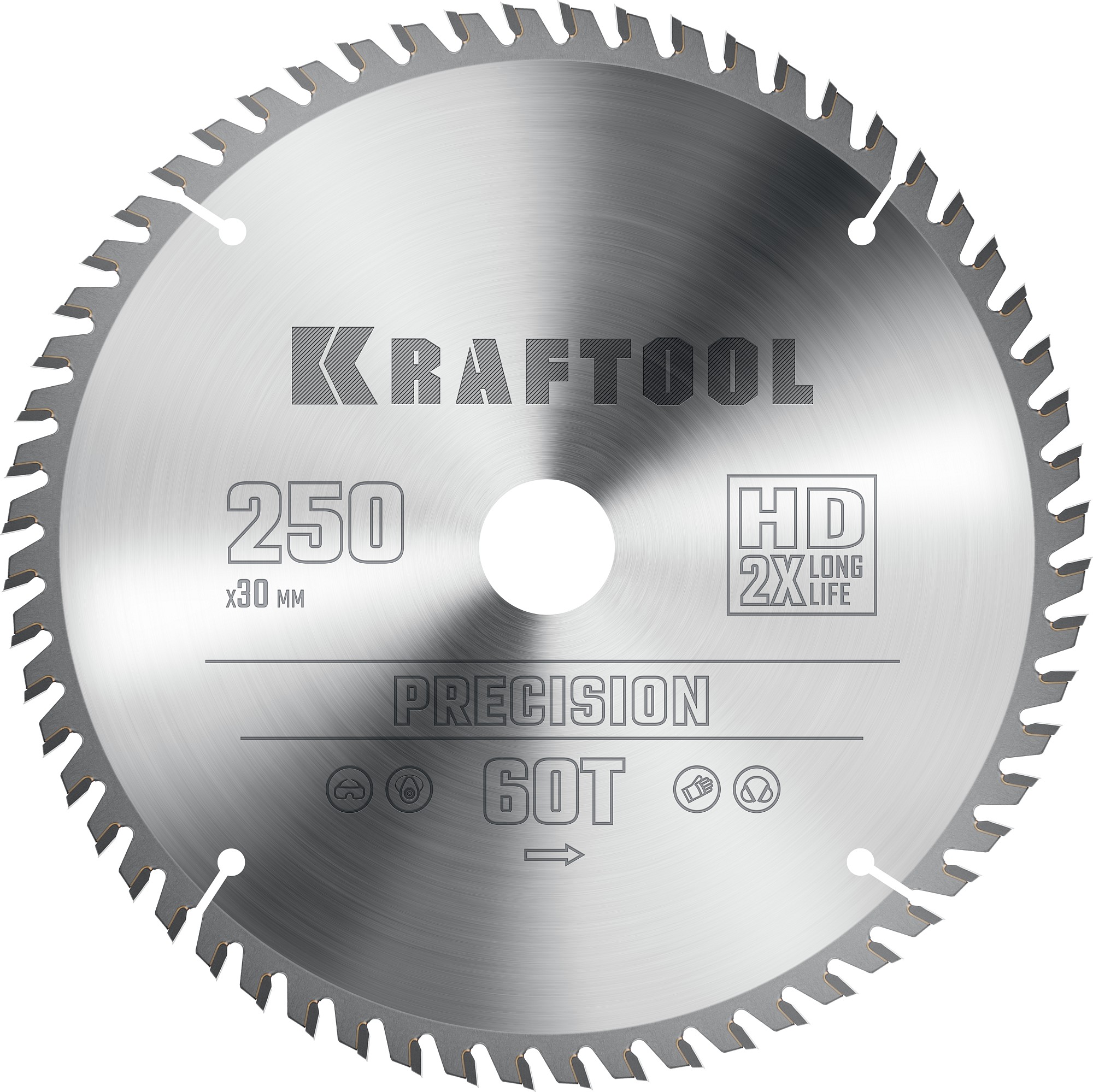 Диск пильный KRAFTOOL, 36952-250-30, по дереву, 250х30мм 60Т