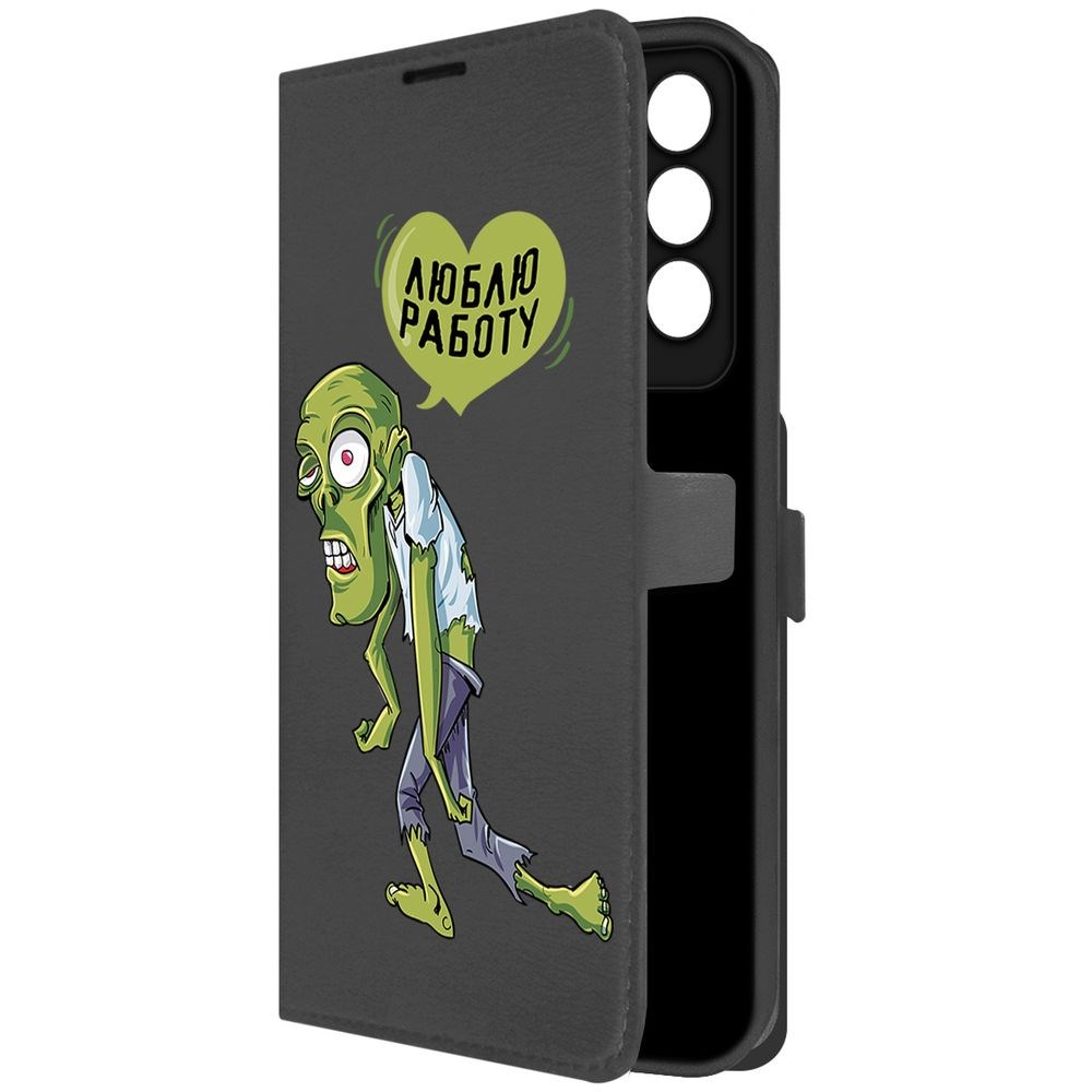 

Чехол-книжка Krutoff Eco Book для Vivo T2 Люблю Работу (черный)