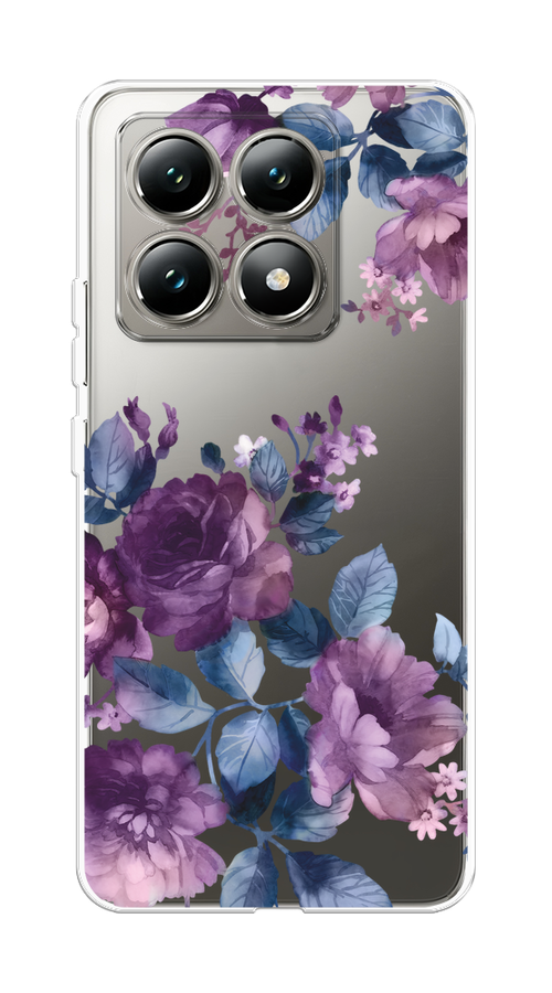 

Чехол на Xiaomi 14T "Purple Blossoms", Синий;фиолетовый, 322850-1