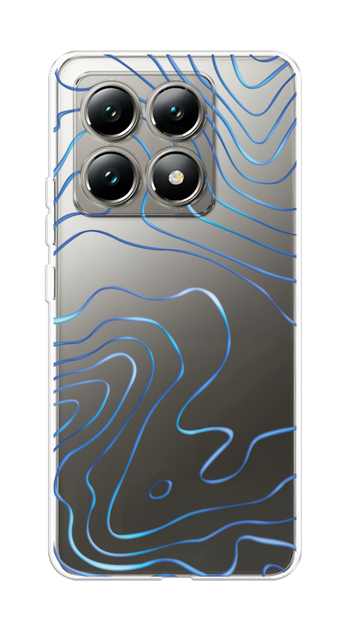 

Чехол на Xiaomi 14T "Blue lines", Прозрачный;синий, 322850-1
