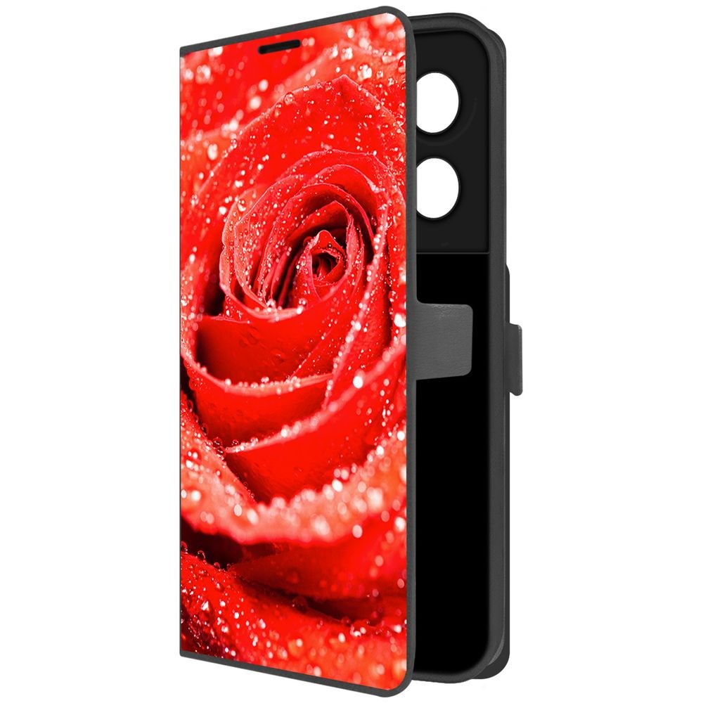 

Чехол-книжка Krutoff Eco Book для Vivo Y27s Роза (черный)