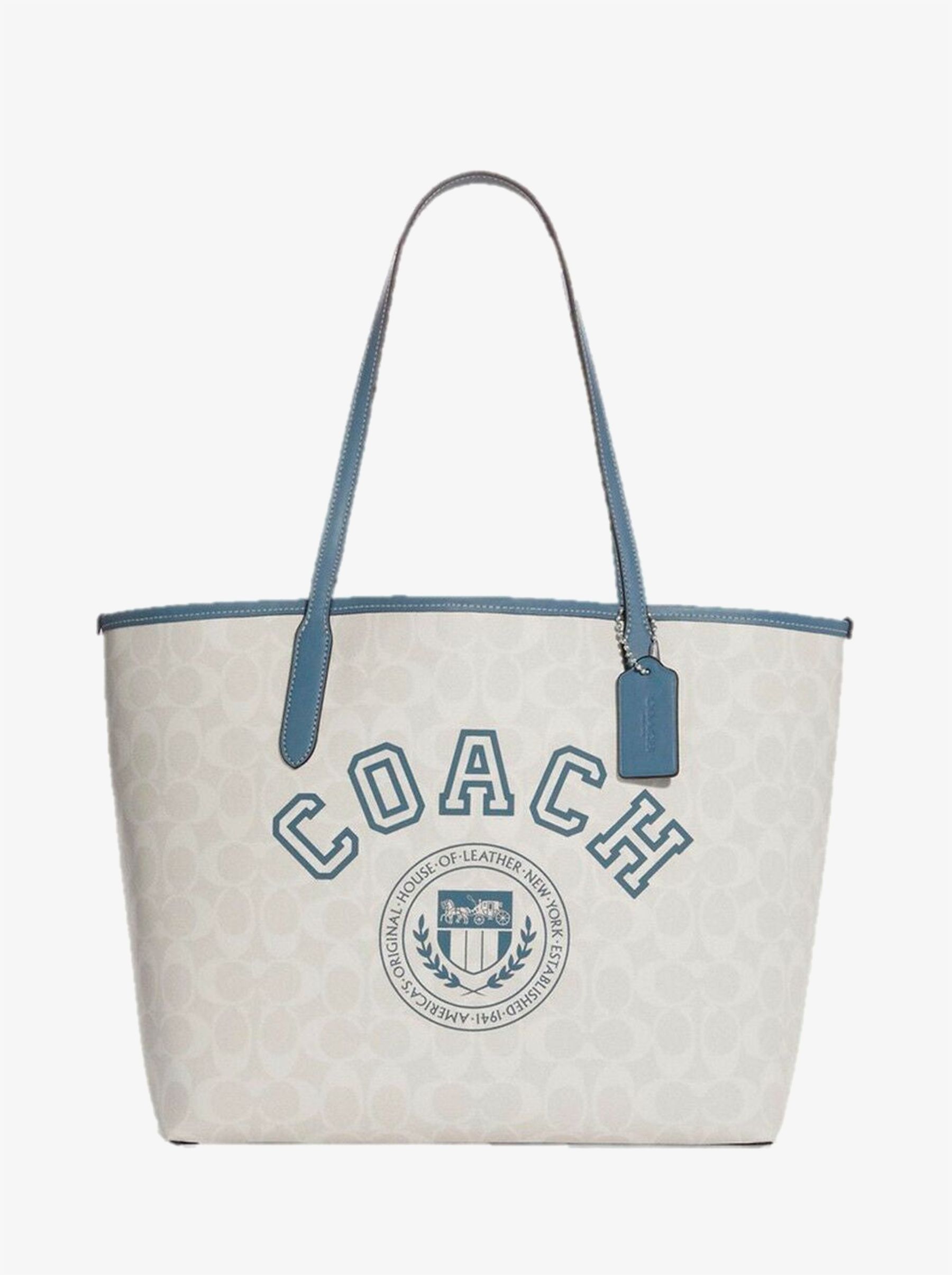 

Сумка женская Coach City Tote_CH0268 белая;голубая, Коричневый, City Tote_CH0268