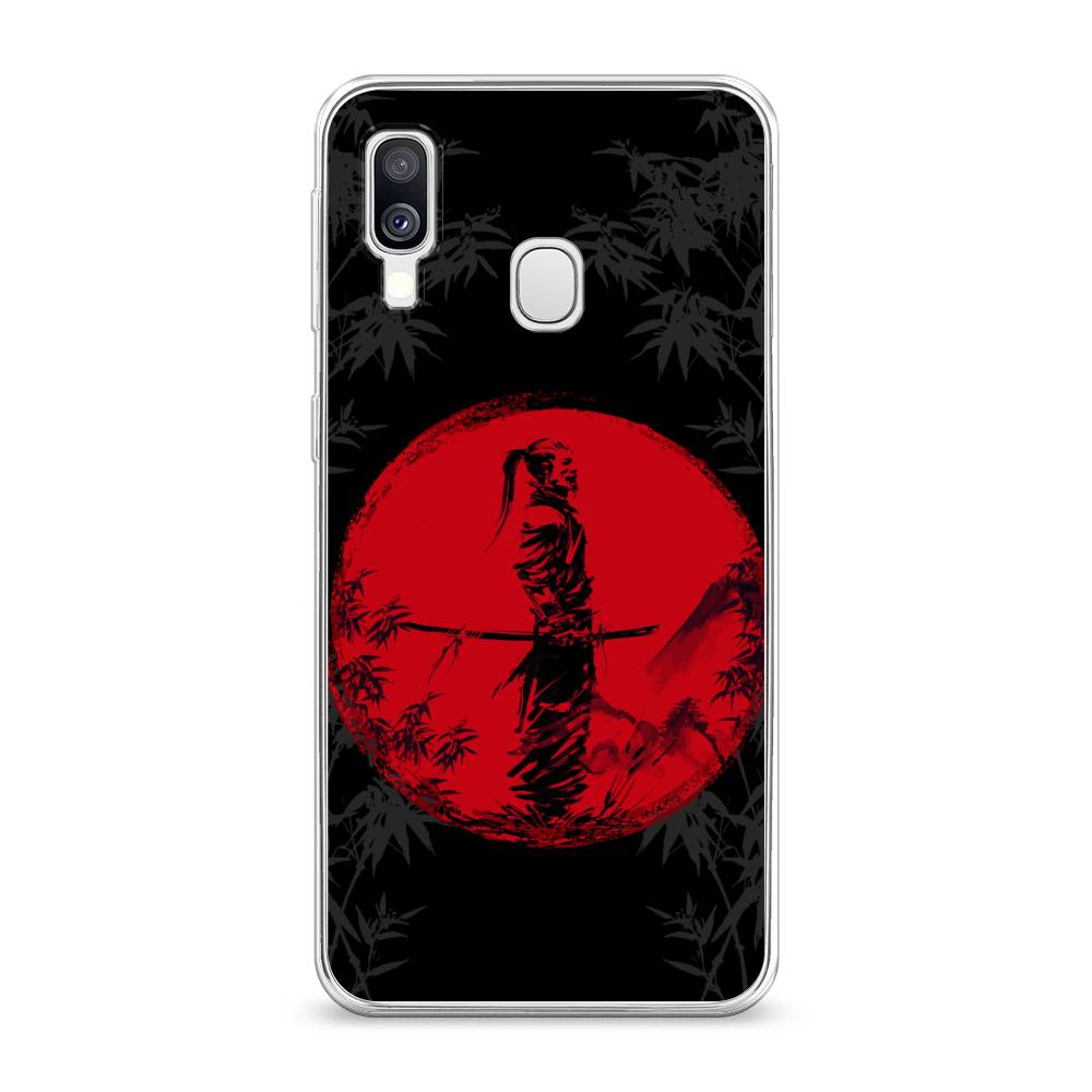 

Чехол на Samsung Galaxy A40 "Самурай на красном фоне", Черный;красный;серый, 28050-4
