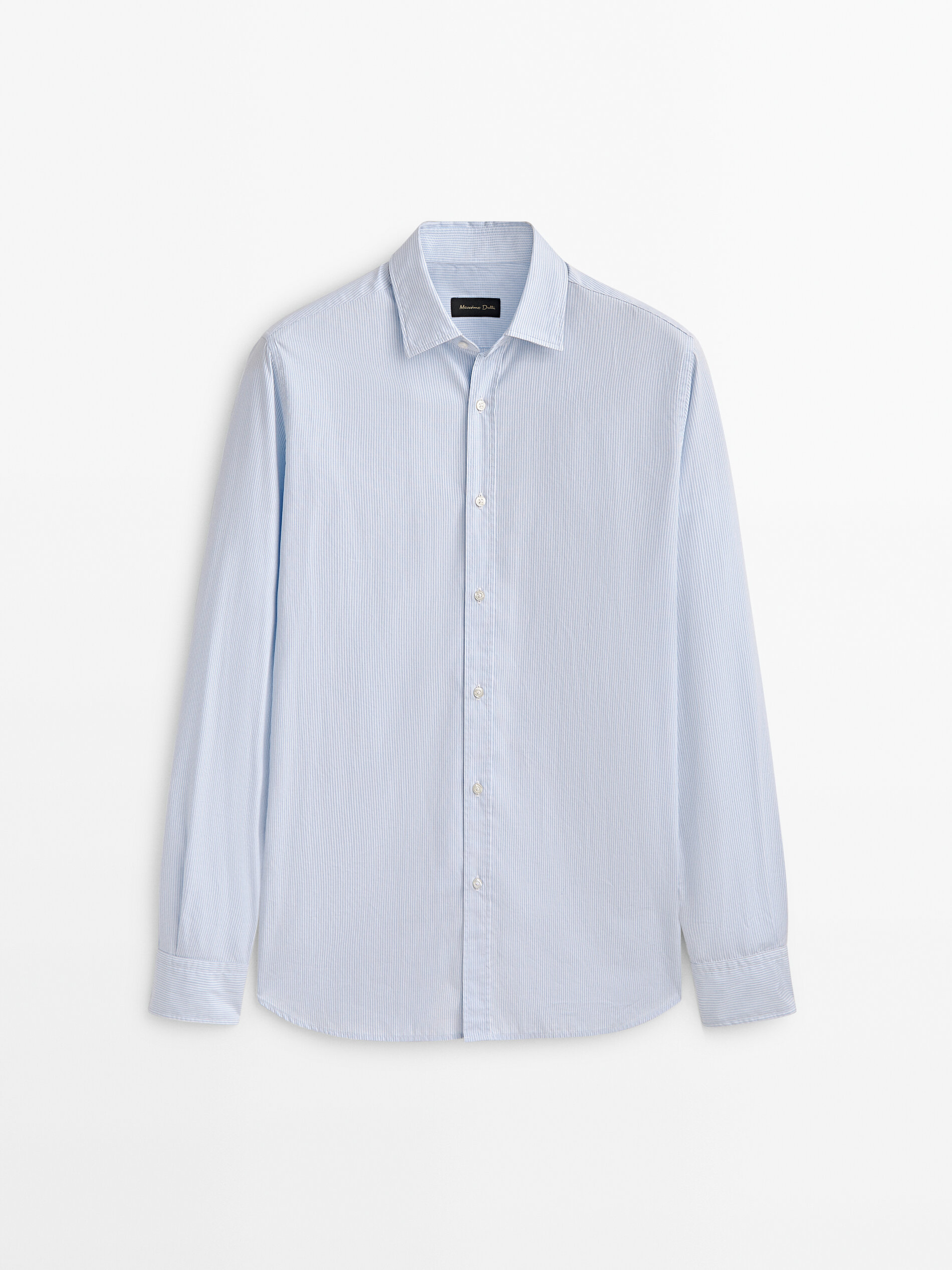 

Рубашка мужская Massimo Dutti 00131338403 голубая M, 00131338403
