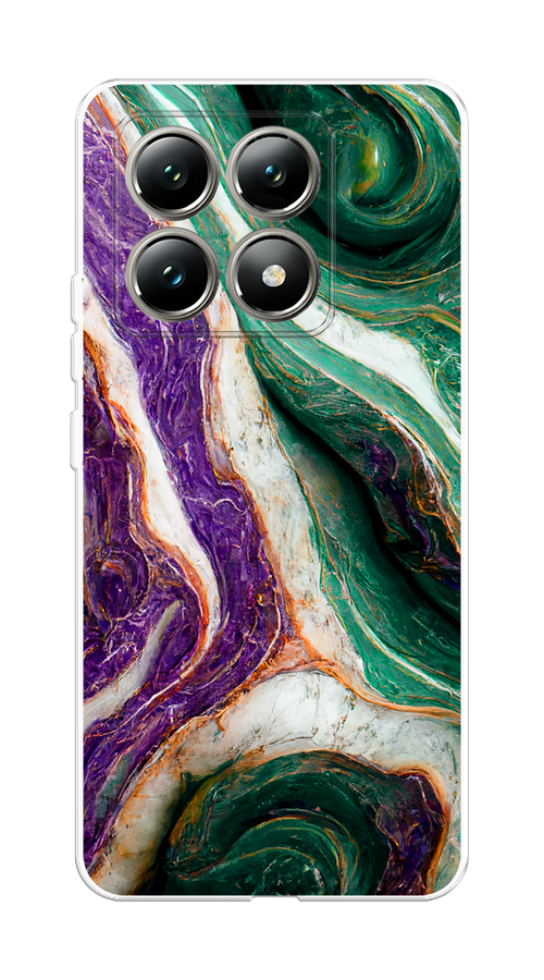 

Чехол на Xiaomi 14T "Фиолетово-зеленый мрамор", Зеленый;фиолетовый, 322850-1
