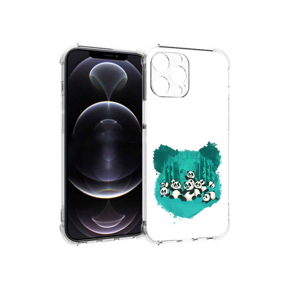 

Чехол MyPads Tocco для Apple iPhone 12 Pro Max нарисованные панды (PT157374.616.508), Прозрачный, Tocco