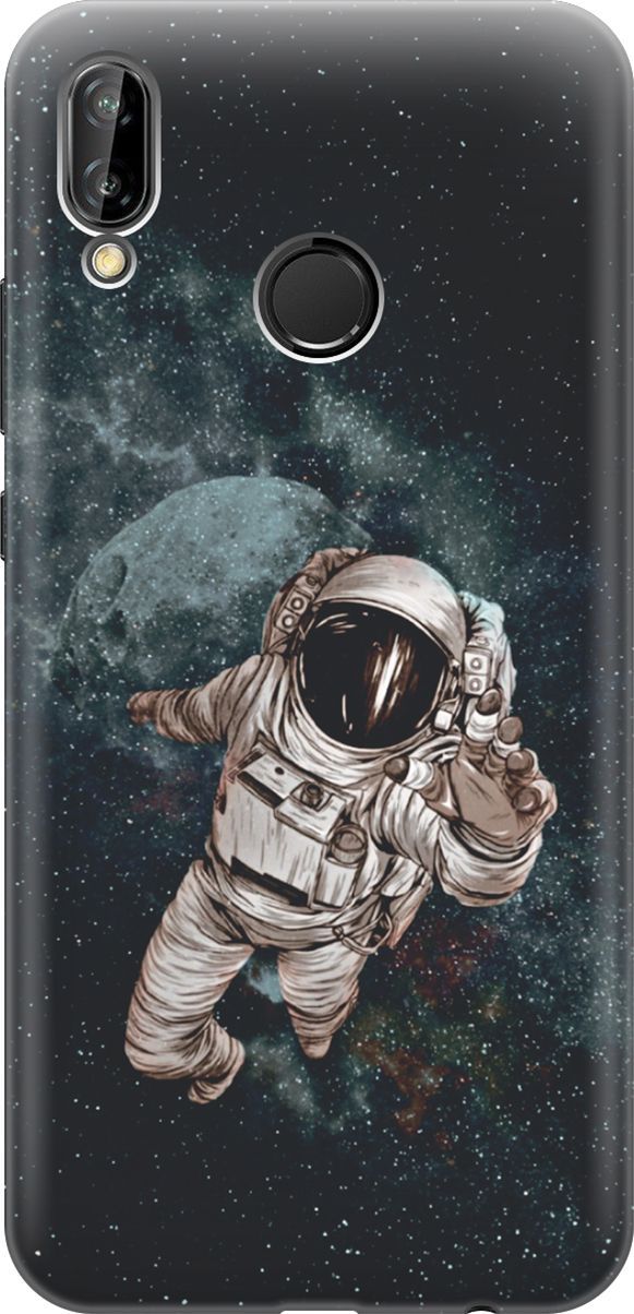 

Чехол на Huawei P20 Lite/Nova 3e с принтом "Космонавт", Белый;черный, 6551