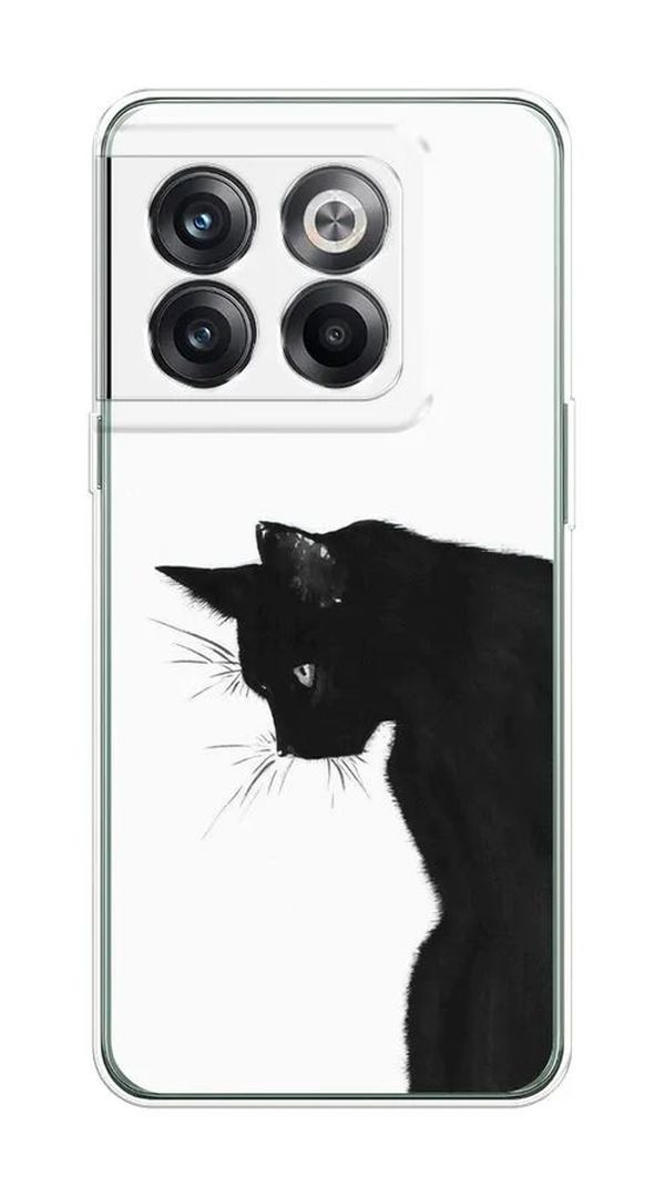 

Чехол Awog на OnePlus Ace Pro / ВанПлас Ace Pro "Black cat", Белый;черный, 153350-1