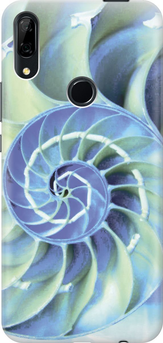 

Чехол на Honor 9X/9X Premium/Huawei P Smart Z/Y9 Prime (2019) "Синяя спираль", Голубой;синий, 6424