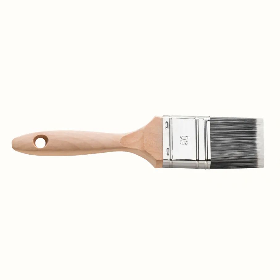 фото Кисть плоская, hardy 2,0" (ширина 50 мм), натуральная щетина длина 50мм, деревянная ручка hardy working tools