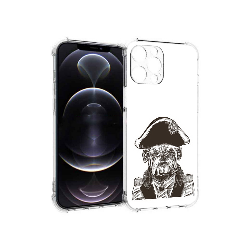 

Чехол MyPads Tocco для Apple iPhone 12 Pro Max мопс генерал (PT157374.616.483), Прозрачный, Tocco