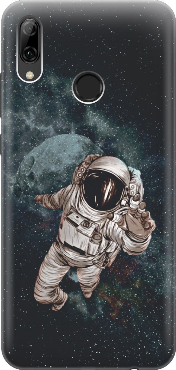 

Чехол на Honor 10 Lite/Huawei P Smart (2019) "Космонавт", Белый;черный, 5884