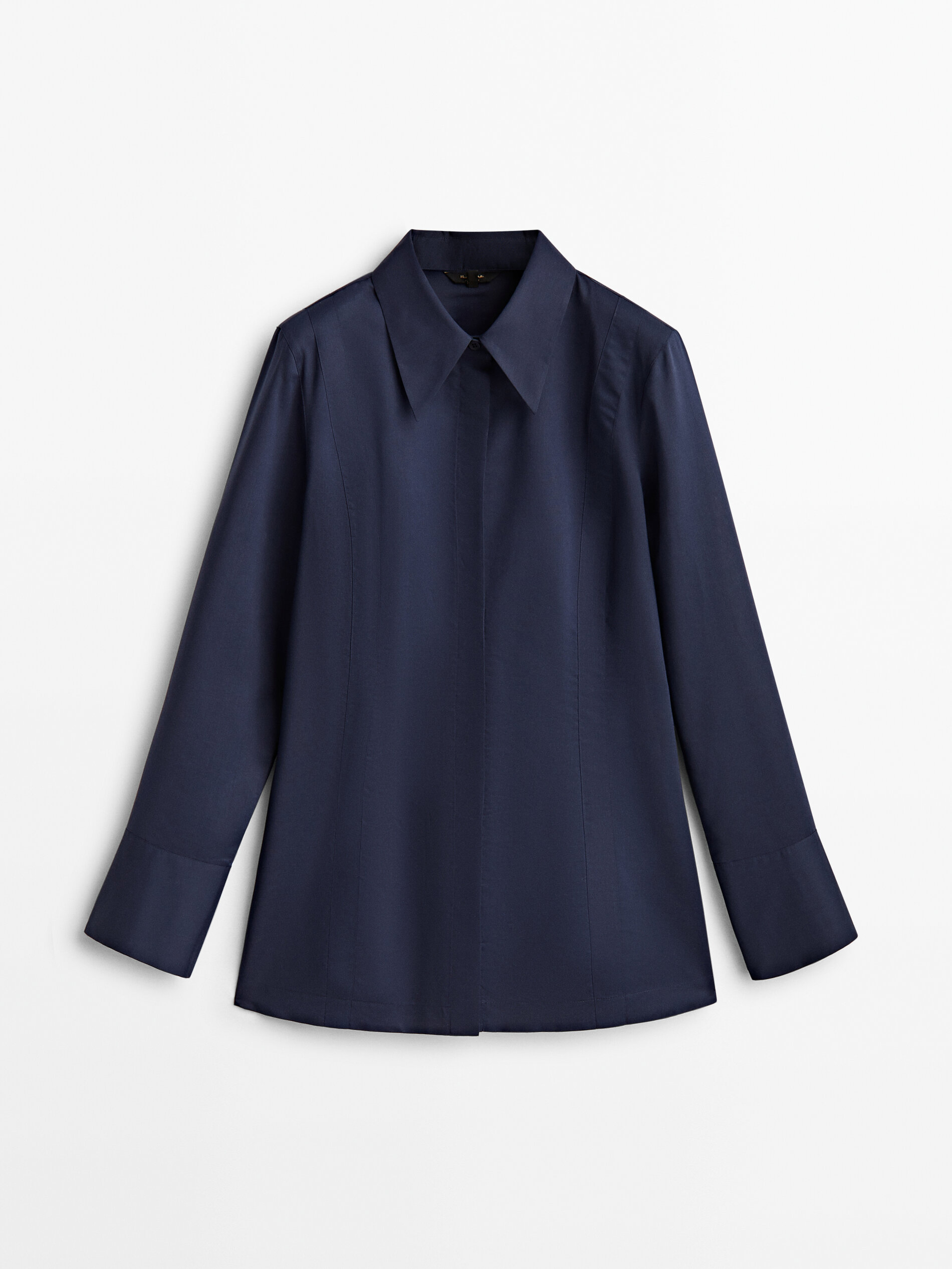 

Рубашка женская Massimo Dutti 05193561420 голубая S, 05193561420