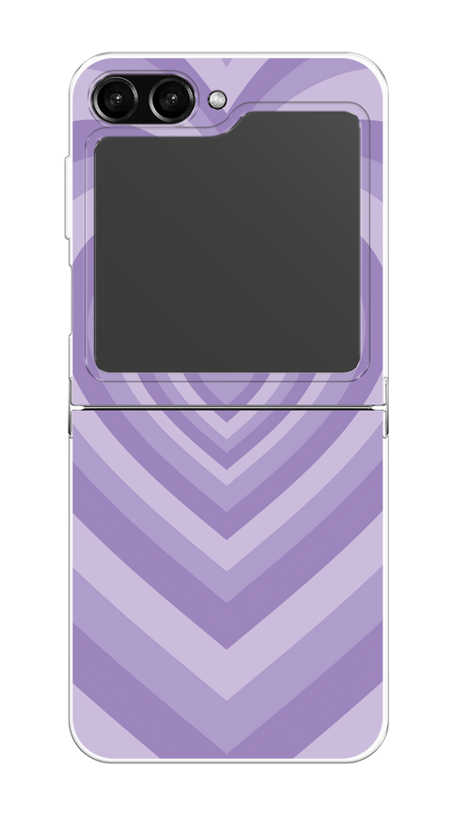 

Чехол на Samsung Galaxy Z Flip 5 "Violet heart latte", Фиолетовый, 2108350-1