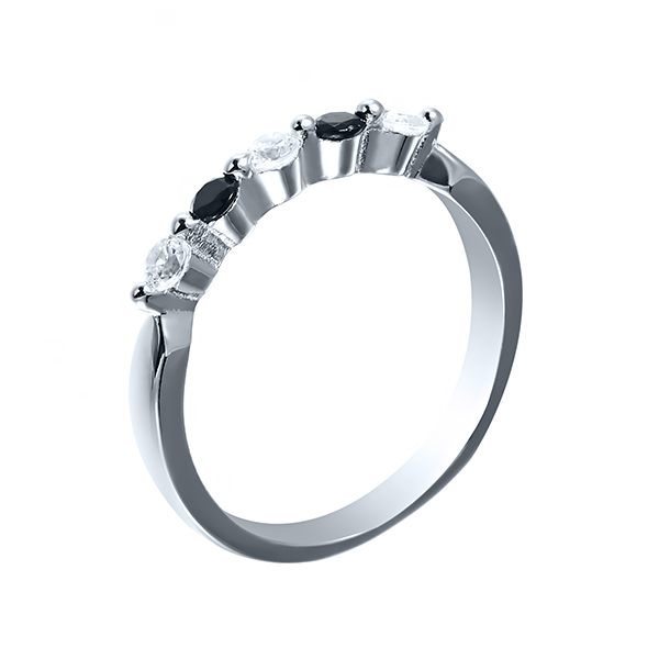 Кольцо из серебра р. 17 JV SY-10862-R_KO_025_WG, фианит
