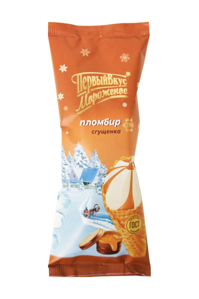 

Мороженое пломбир Вкус Детства ваниль-вареная сгущенка СЗМЖ 350 г