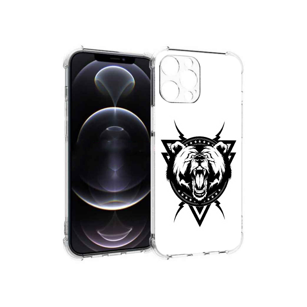 

Чехол MyPads Tocco для Apple iPhone 12 Pro Max медведь в треугольнике (PT157374.616.464), Прозрачный, Tocco