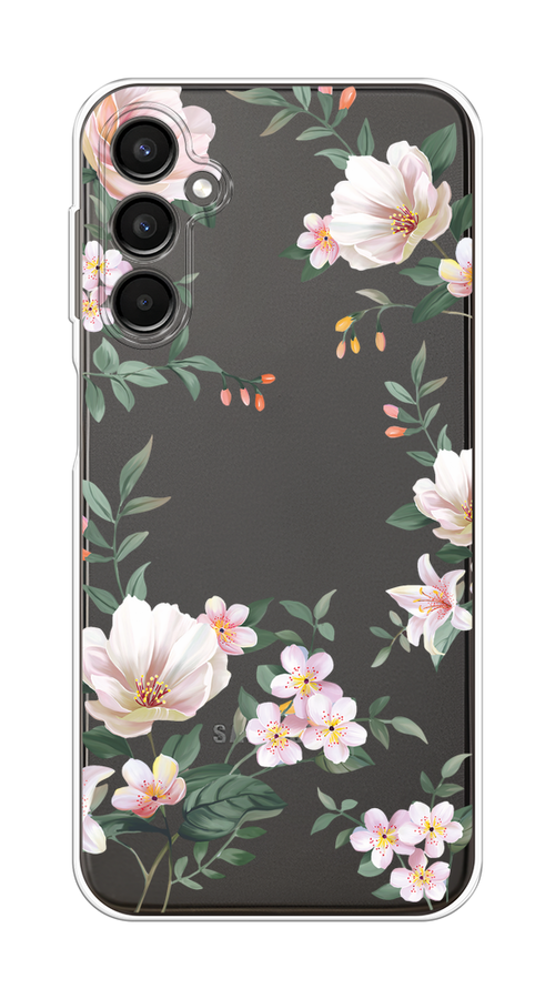 

Чехол на Samsung Galaxy A24 "Beautiful white flowers", Бежевый;зеленый, 2108050-1