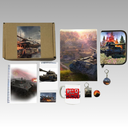 

Бокс с подарком с принтом Гром войны, War Thunder 0009, 9 предметов