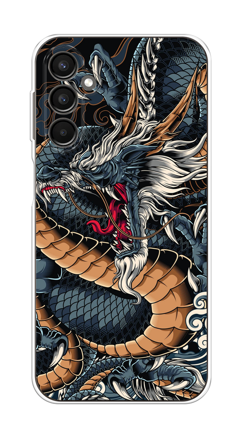 

Чехол на Samsung Galaxy A24 "Japanese Dragon", Коричневый;черный;синий, 2108050-1