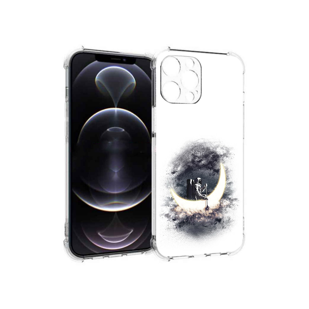 

Чехол MyPads Tocco для Apple iPhone 12 Pro Max лунный путешественник (PT157374.616.448), Прозрачный, Tocco
