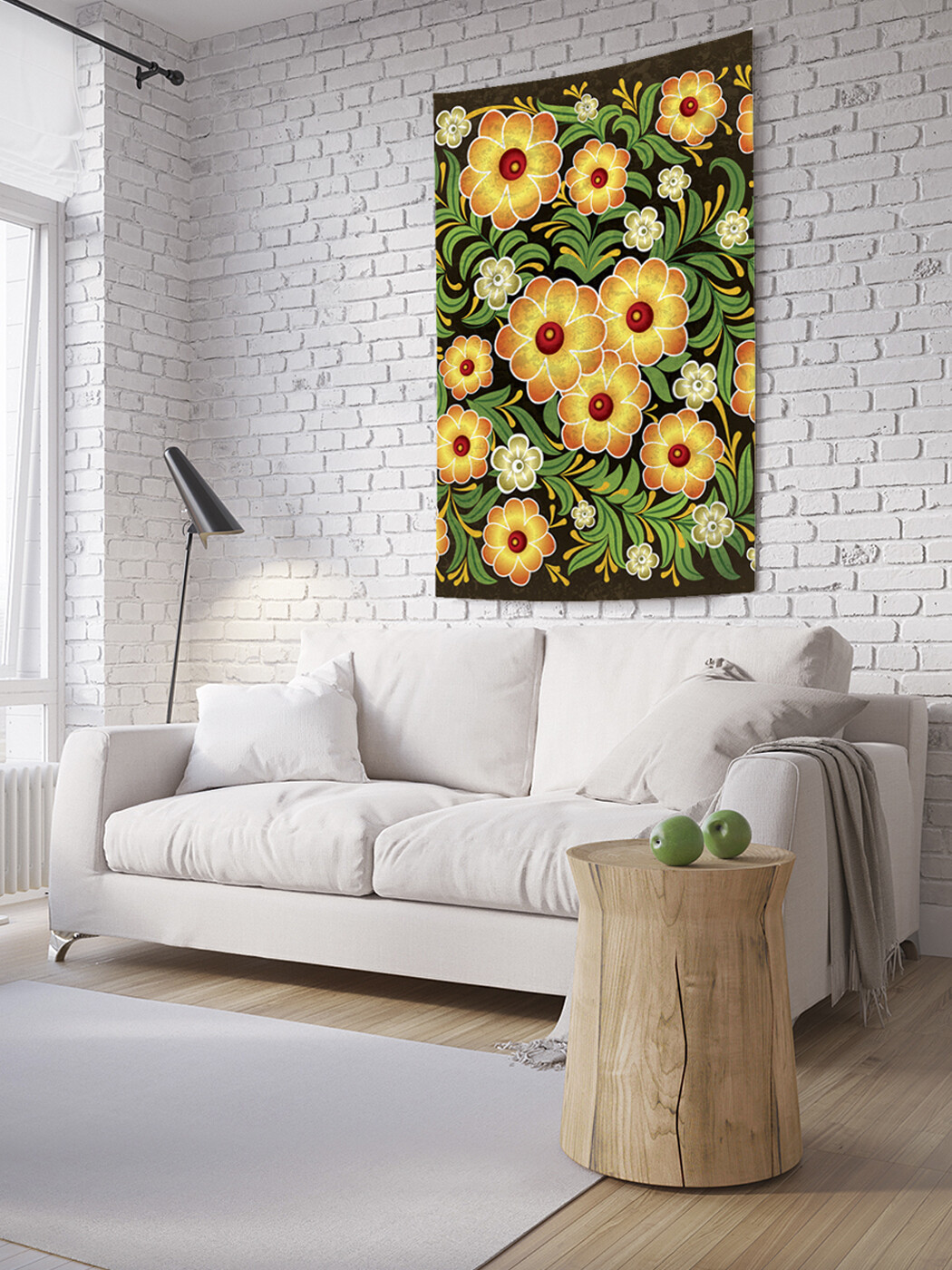 

Вертикальное фотопанно JoyArty Райские узоры, из ткани, 150х200 см