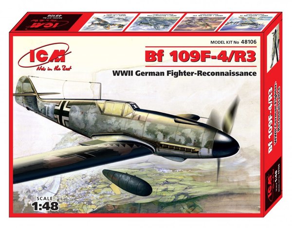 

Сборная модель ICM 1/48 Немецкий истребитель Messerschmitt Bf 109F-4/R3 2 МВ 48106