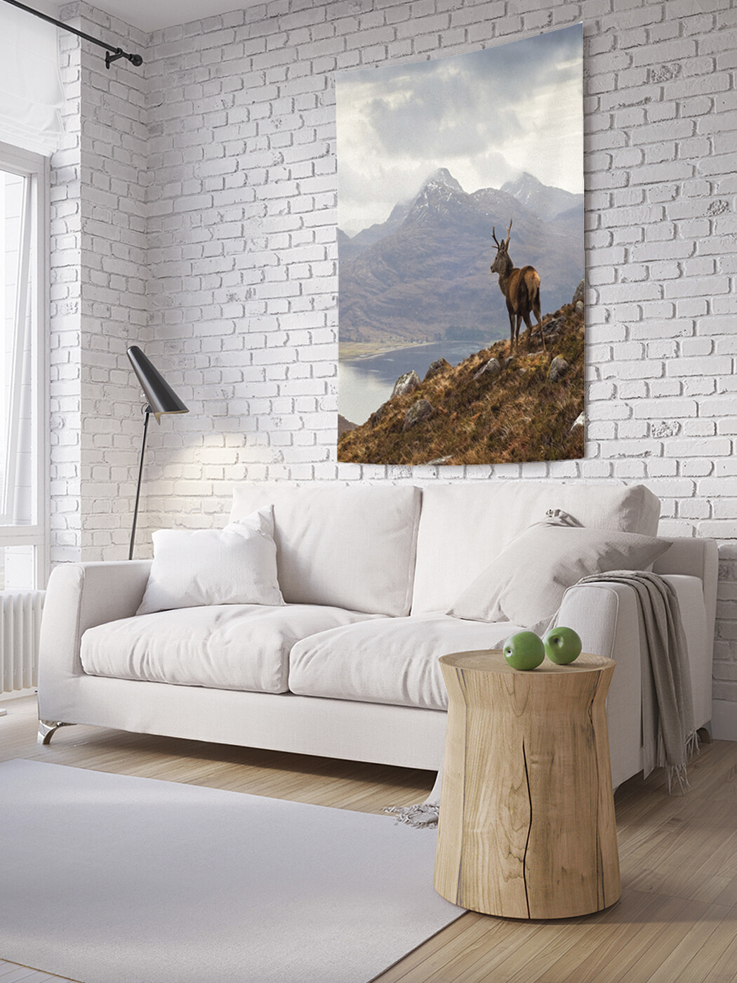 

Вертикальное фотопанно JoyArty Олень в горах, из ткани, 100х150 см